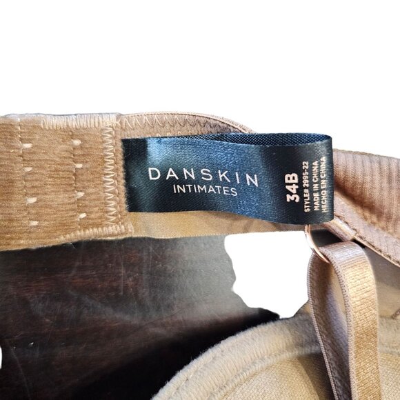 Danskin Intimates Brown Push Up Bra Textured has Underwire 34B - Picture 3 of 7